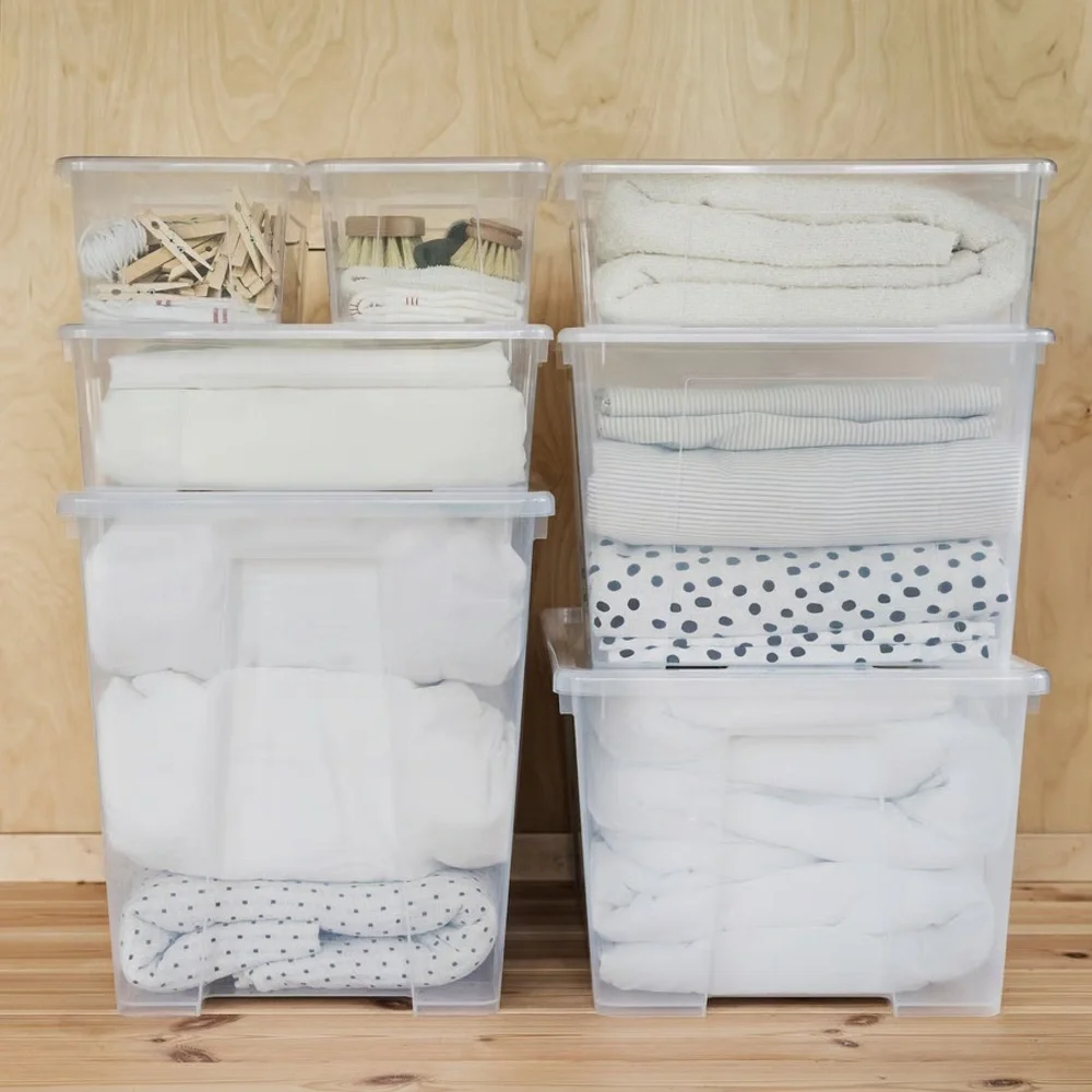 IKEA SAMLA Box with lid, clear, 11x7 ¾x5 ½ 